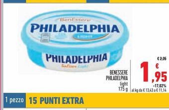 Conad Superstore Benessere philadelphia light 175 g offerta