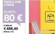 Iper La Grande Tavolo Con 6 Sedie offerta