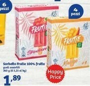 In'S Mercato Sorbetto Frutie 100% Frutta offerta