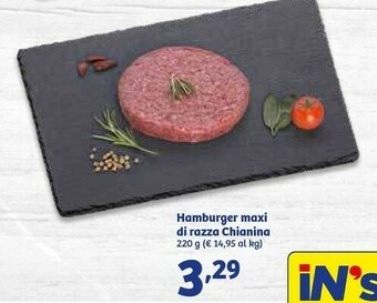 In'S Mercato Hamburger Maxi Di Rozza Chionina offerta