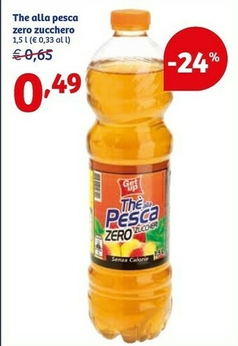 In'S Mercato Get up Thè Alla Pesca Zero Zuccheri 1500 G(ml) offerta