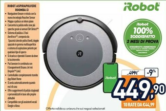 Unieuro IRobot Aspirapolvere Roomba I3 offerta