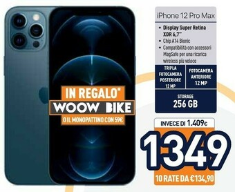 Unieuro Apple IPhone 12 Pro Max 256GB - Grafite offerta