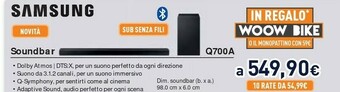 Unieuro Samsung HW-Q700A Nero 3.1.2 Canali offerta