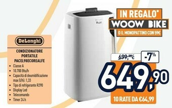 DeLonghi PAC EL98 ECOREALFEEL Nero, Grigio, Bianco