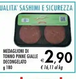 Bennet Medaglioni Di Tonno Pinne Gialle Decongelato 180 G offerta
