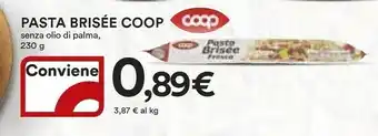 Coop Pasta Brisée Senza Olio Di Palma, 230 G