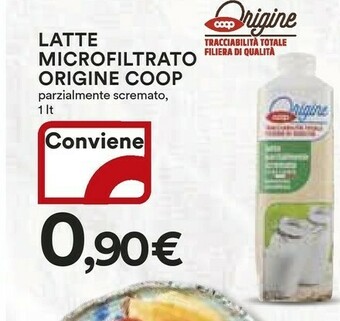Coop Coop - Latte Microfiltrato UHT Parzialmente Scremato 1000 G(ml) offerta