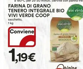 Coop Coop - Farina Di Grano Tenero Integrale Biologica Vivi Verde 1000 G(ml) offerta