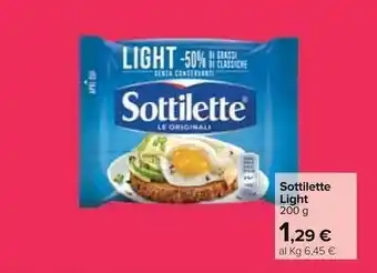 Carrefour 'o sole 'e napule Mondelez - Sottilette Le Originali Light 200 G(ml) offerta