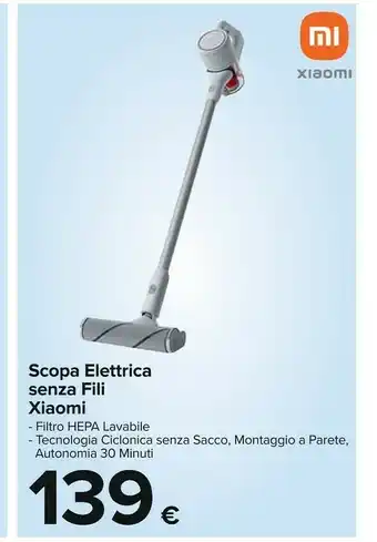 Carrefour Vileda Xiaomi Scopa Elettrica Senza Fili offerta