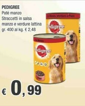 Crai Pedigree Cibo per cani offerta