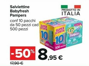 Carrefour Pampers Salviettine Babyfresh offerta