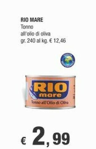 Crai Rio Mare Tonno Rio mare offerta