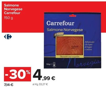 Carrefour Carrefour - Salmone Norvegese 150 G(ml) offerta