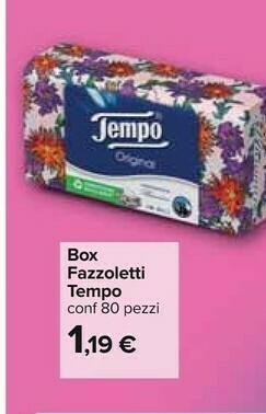 Carrefour Tempo Box Fazzoletti offerta