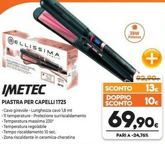 Expert Imetec Piastra Per Capelli 1725 offerta
