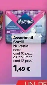 Carrefour Nuvenia Assorbenti Sottili offerta