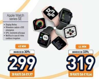 Unieuro Apple Watch Series 6 44 Mm OLED Blu GPS (satellitare) offerta