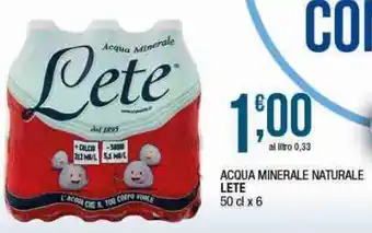 Lete Acqua minerale naturale 50 cl x 6