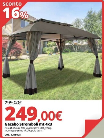 Brico Io Gazebo Stromboli offerta
