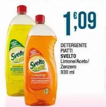 Svelto Detergente Piatti Limone/Aceto/Zenzero 930 ml