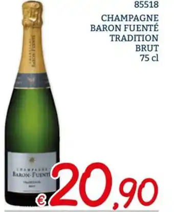 Zona Champagne Baron Fuenté Tradition Brut 75 cl offerta