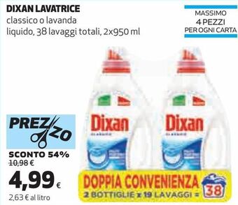 Ipercoop Dixan lavatrice classico o lavanda liquido offerta