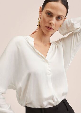Blusa satinata oversize