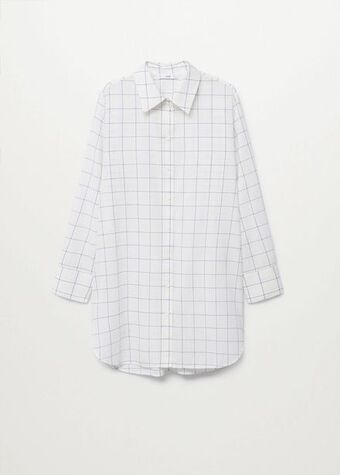Mango Camicia da notte cotone quadri offerta