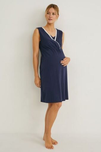 Confezione da 2 - camicia da notte per allattamento - cotone biologico