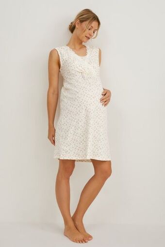 C&A Camicia da notte per allattamento - cotone biologico - a fiori offerta