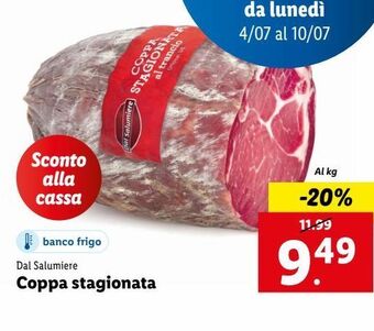 Lidl Coppa stagionata dal salumiere offerta
