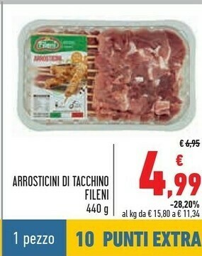Conad Fileni Arrosticini Di Tacchino offerta