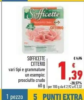 Conad Citterio Sofficette Prosciutto Crudo 60 G(ml) offerta