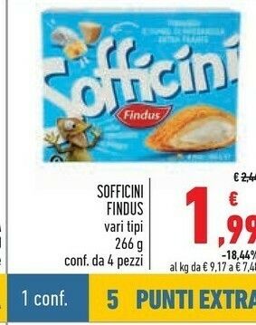 Conad Findus Sofficini Spinaci Mozzarella 266 G(ml) offerta