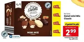Lidl Bon Gelati mini Mix Classic 16x 36 g offerta