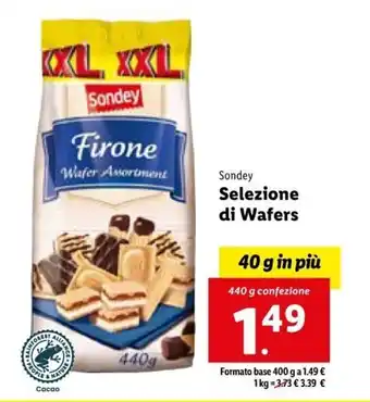 Lidl Sondey Selezione di Wafers 440 g offerta