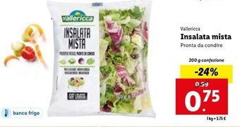 Lidl Vallericca Insalata mista 200 g offerta