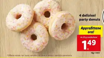 4 deliziosi party donuts 4x 53 g