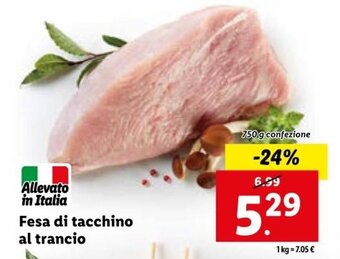 Fesa di tacchino al trancio 750 g