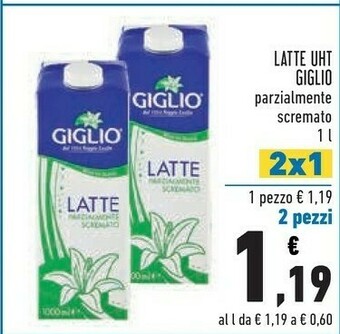 Conad Giglio Latte parzialmente scremato offerta