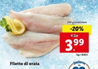 Lidl Filetto di orata 200 g offerta