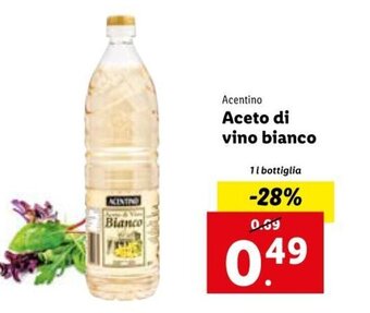 Lidl Acentino Aceto di vino bianco 1 l bottiglia offerta
