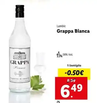 Lidl Lambic Grappa Bianca 1 l bottiglia offerta