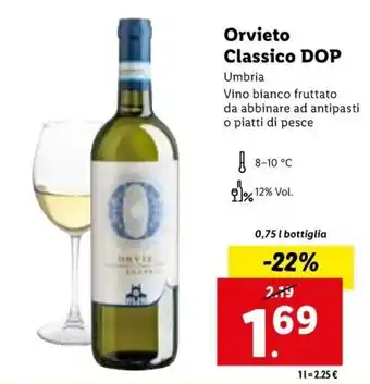 Lidl Orvieto Classico DOP 0,75 l offerta