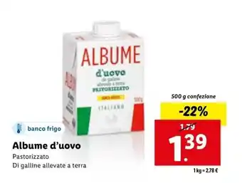 Lidl Albume d'uovo 500 g offerta