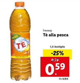 Lidl Freeway Tè alla pesca 1,5 l offerta