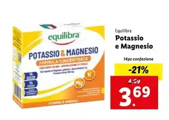 Lidl equilibra Potassio e Magnesio 14pz offerta