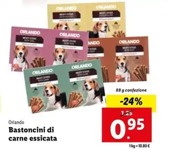 Lidl Orlando Bastoncini di carne essicata 88 g offerta